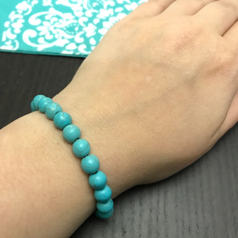 NEW!💙💎TURQUOISE BEAD BRACELET💎💙SMALL! NATURAL! - Picture 3 of 16